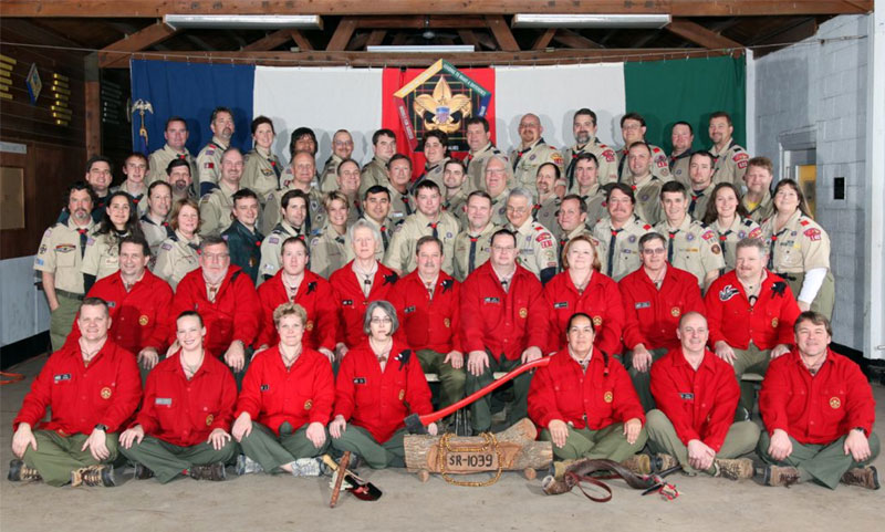 Richard Hayes with Wood Badge participants and staff